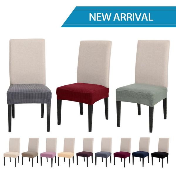 

chair covers grey spandex cushion cover dining elastic removable seat for kitchen banquet housse de chaise 1pc
