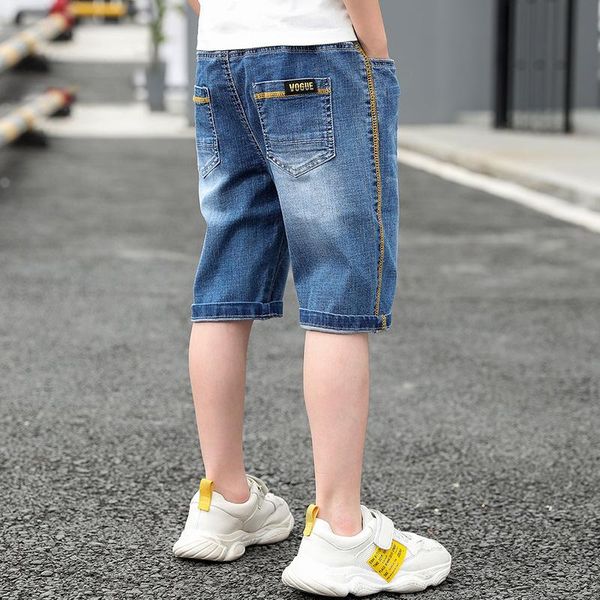 

shorts kids boys denim summer fashion children clothing causal solid jeans for teen 110-160 cm dwq732, Black