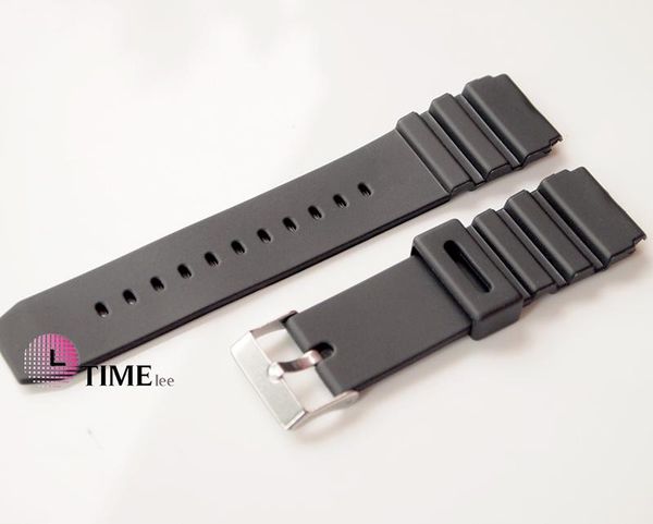 

watch bands black purubber band strap 22mm with tool and spingbars, Black;brown