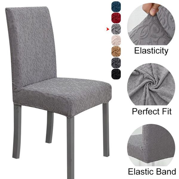 

chair covers 1/2/4/6 pices jacquard fabric cover big elastic washable seat case for restaurant home living room