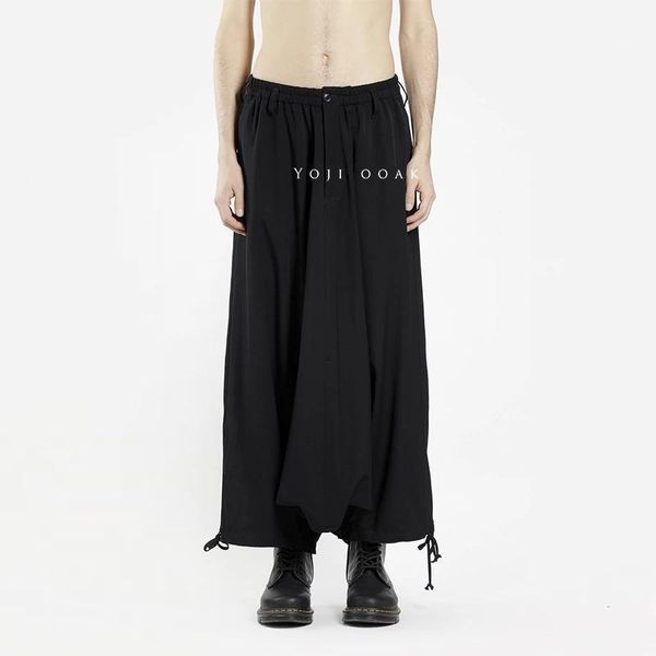 

men's pants knickerbockers skirt loose wide leg baron casual fashion trend, Black