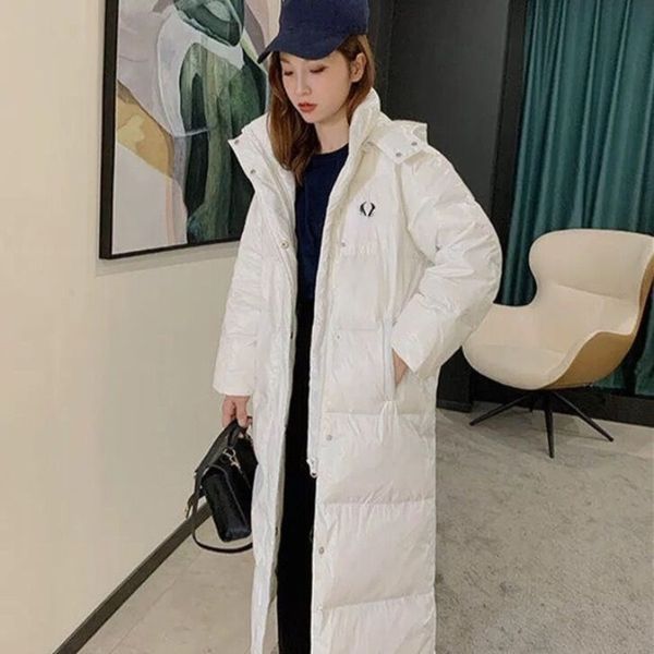 

women's down & parkas long quilted cotton jacket at knee time fashion joker casual male and female loose coat 8bi3, Black