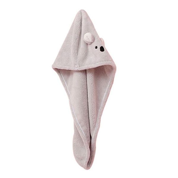 

towel coral velvet microfiber hair wrap turban cute cartoon animal ears super absorbent anti-frizz quick drying bath cap
