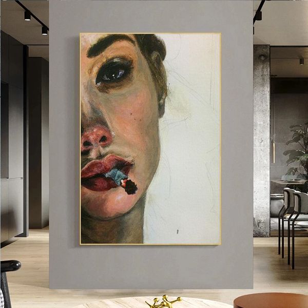 Bukowskis schönstes Mädchen druckt Leinwandgemälde mit Figuren im Wohnzimmer, Poster und druckt Wandgemälde, Wandkunstdekoration