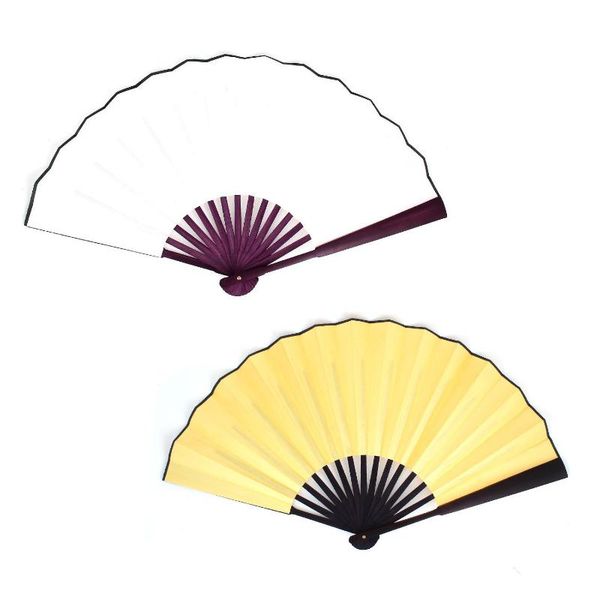 

other home decor men women wood handle fabric folding hand fan 13-inch length