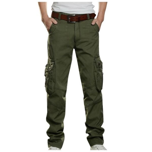 

men's pants cargo ar-my military style tactical straight casual trousers for men hiking mountain work tourism, Black