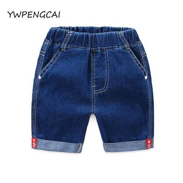 

shorts ywpengcai 2-8 years kids denim elastic short pants summer jeans toddler boy casual dark blue boys, Black