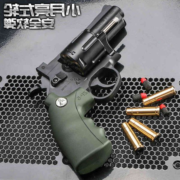 

2954small moon metal zp5 left wheel soft bullet gun simulation alloy hand grab shell throwing children's toy hand small gun model gun