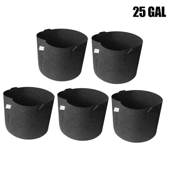 

planters & pots 1 gallon-30 gallon plant grow bags home garden growing fabric pot fruit plants thicken gardening vase tools 5pcs/lot