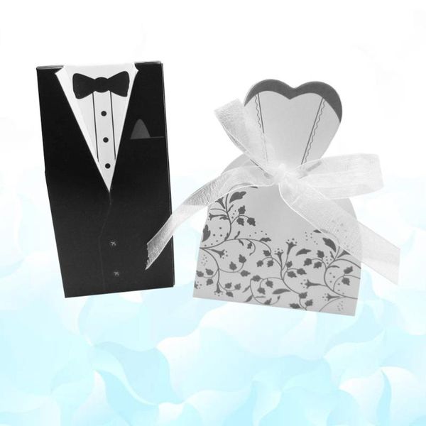 

gift wrap 100pcs candy box beautiful wedding suits paper container treat boxes favors case for