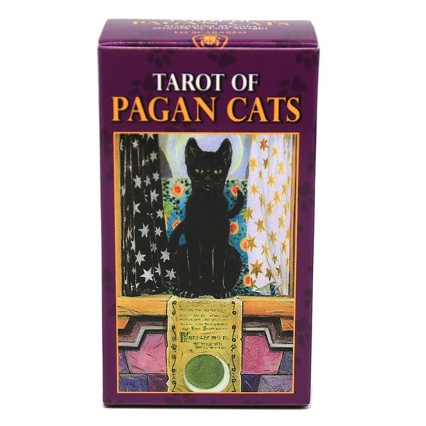 Geneic 78 Cards Deck Tar of Pagan Cats Полная английская Семейный настольный настольная игра Oracle Astrology Dagination Fate Card