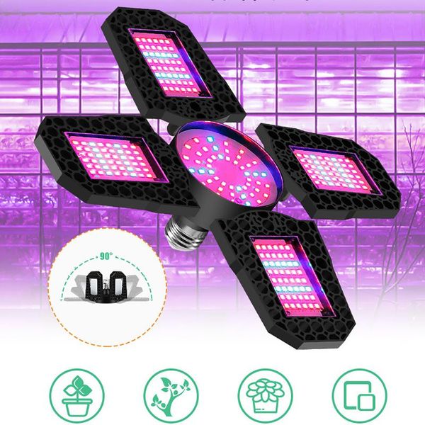 

grow lights 100w 120w 150w led lamp foldable full spectrum plant growth indoor hydroponic plants light bulb