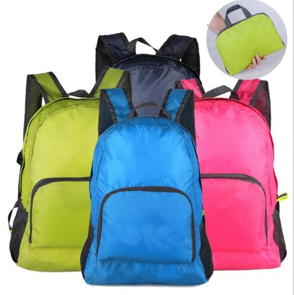 

backpack 2021 portable travel backpacks zipper soild nylon back pack daily traveling women men shoulder bags folding bag