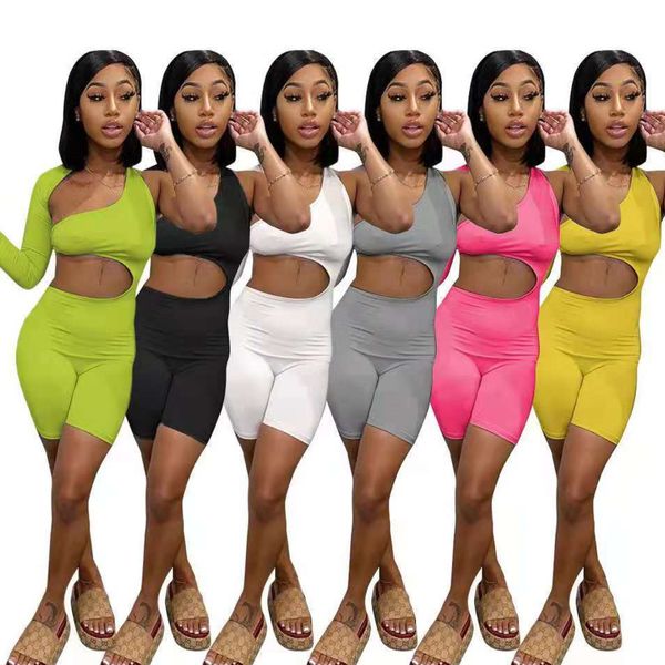 

women jumpsuit suspender one shoulder hollow-out fashion slim fit onesies trousers summer, Black;white