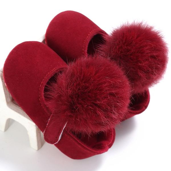 

first walkers toddler girls hairball crib shoes born baby soft sole pram anti-slip sneakers