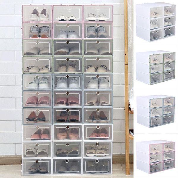 

transparent plastic shoe box flip design storage artifact home tool aia99 clothing & wardrobe