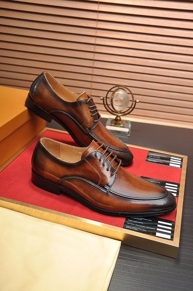 

2022 mens dress shoes designer genuine leather business flats gentlemen brand travel walk casual comfort oxfords size 38-45, Black