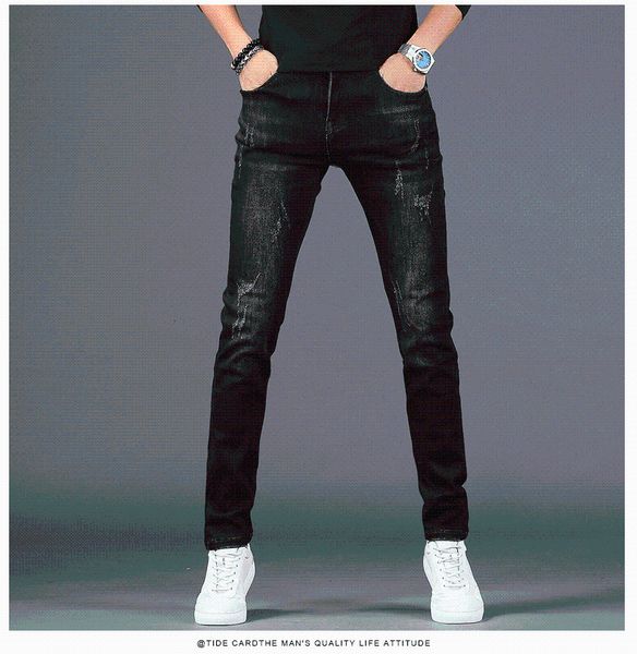 

ws03122 fashion jeans runway european design party style men's clothing, Blue