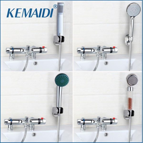 

arrival deck mounted thermostatic shower hand spray mixer faucet chrome finish tap bathroom sets