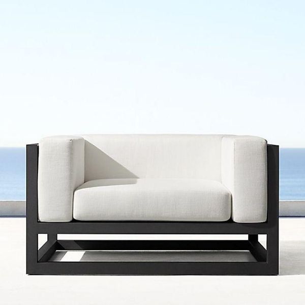 

camp furniture aluminum sofa garden outdoor single seat club chair patio metal lounger armrest chairs for balcony