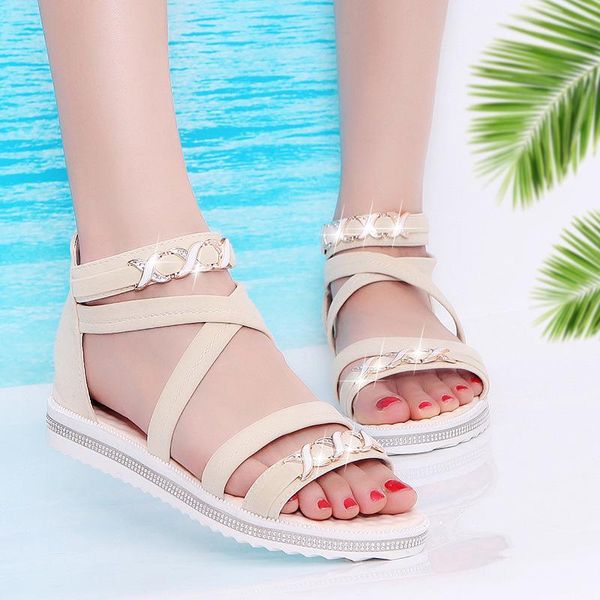 

sandals women summer flat open toe shoes fashion breathable ladies 2021 casual light lady shoe sapatos femininos, Black