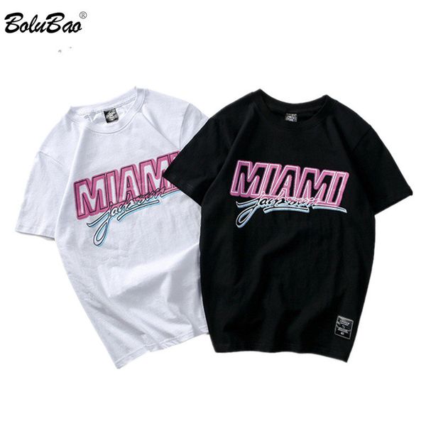 

bolubao fashion men t-shirts letter printing hip hop men's t shirt casual street clothing high street tee shirt male 210518, White;black