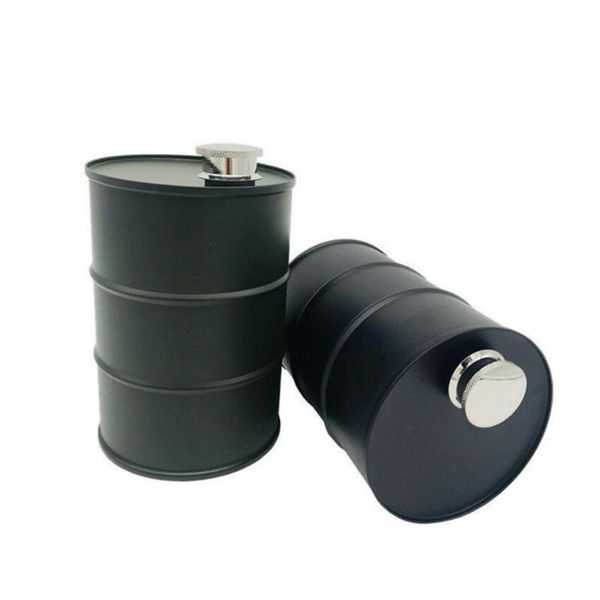 

hip flasks carrywon 25oz creative oil drums whisky flagon 304 stainless steel flask portable vodka alcohol wine pot for men gifts