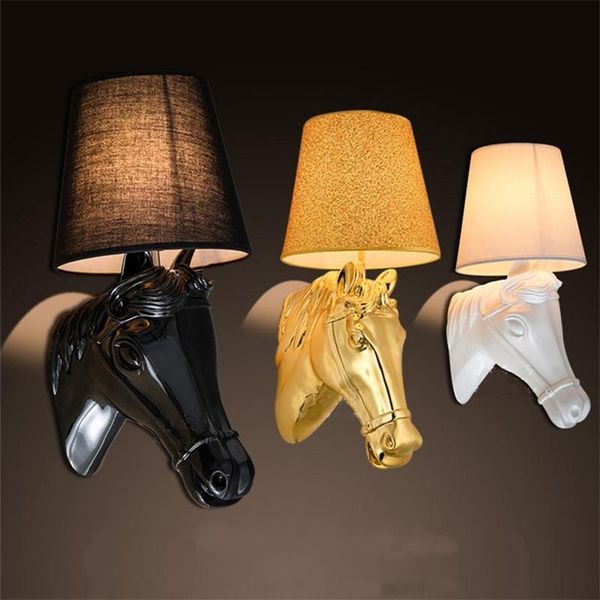

wall lamp creative personality dengqiang corridor modern el bedroom berth nordic horsehead