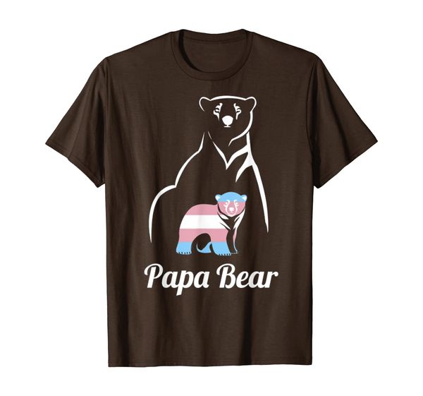 

lgbt papa bear transgender equal rights trans pride gift t-s, White;black