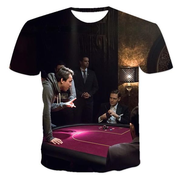 

men's t-shirts summer 3d printed t-shirt fashion casual breathable sweat-absorbent printing mature european style round neck, White;black