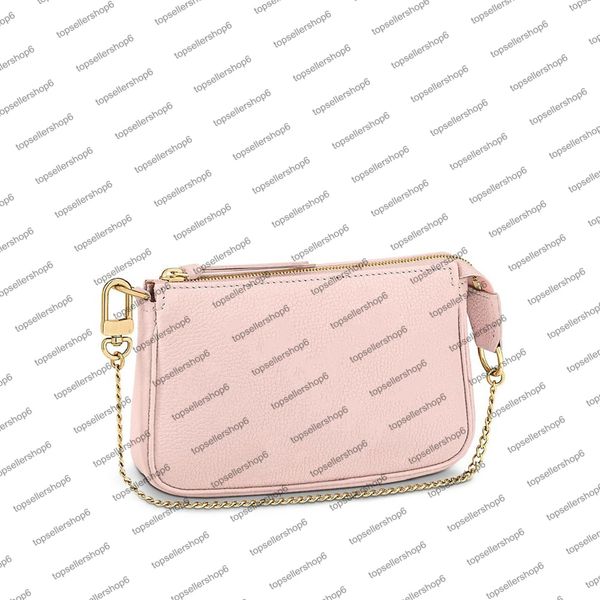 

m80501 mini pochette accessoires purse bag women by the pool color gradation embossed cowhide-leather cross-body wallet handbag shoulderbag