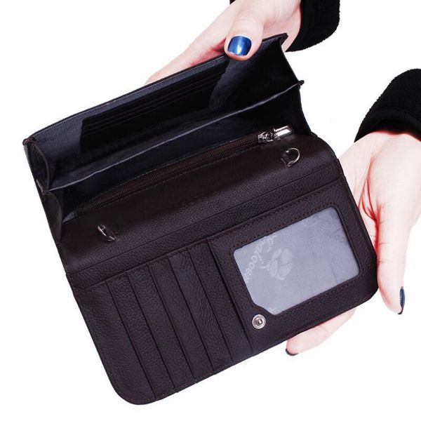 

wallets wallet female crocodile leather leisure purse 3 layers women long coin card holders carteras, Red;black