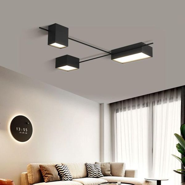 

ceiling lights modern simple black/white led light for dining living room bedroom kitchen lamp home deco creative panel lamps