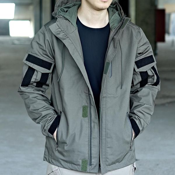 

men's jackets men outdoor tactical jacket hunting coat hooded combat uniform military equipment for paintball game, Black;brown