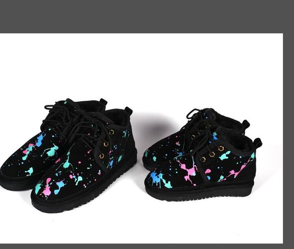 

new design, cartoon baby snow boots mice character snow boots for toddlers booties for kids baby genuine leather boots for children's w, Black