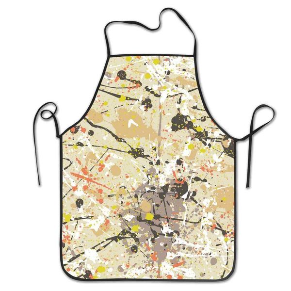 

aprons abstract paint adjustable bib apron - washable cooking kitchen for chef