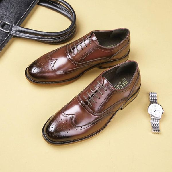 

dress shoes men's business formal wear gentlemen's casual breathable wedding rock, Black