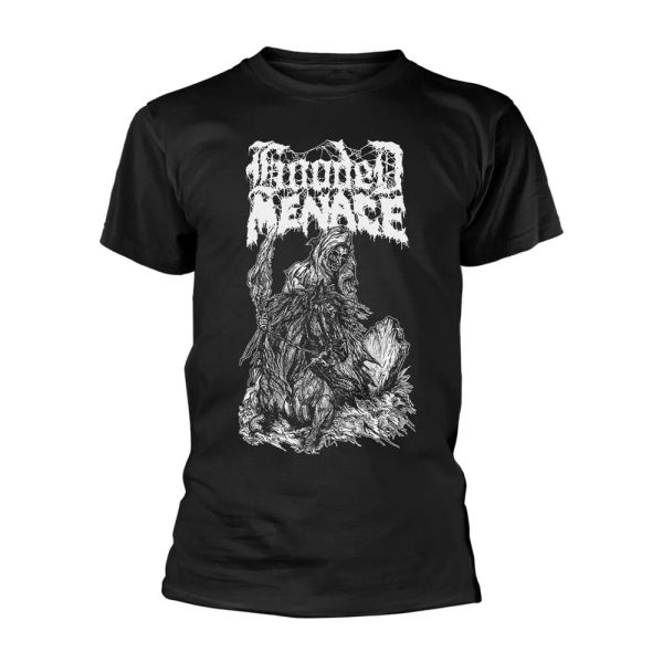 

hooded menace reanimated by death official t-shirt men unisex, White;black