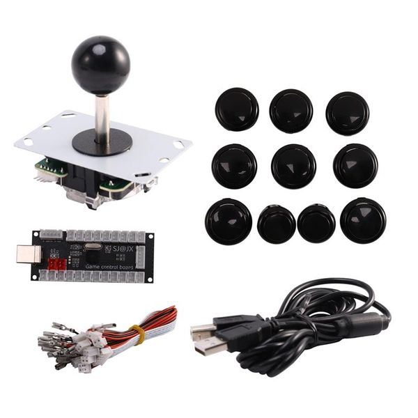 

game controllers & joysticks black classic arcade mame diy kit no delay usb encoder + joystick 10 x buttons