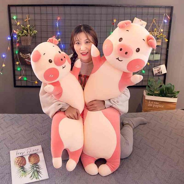 

soft cute dudu pig plush toy doll cartoon strip pillow creative children's girl gift