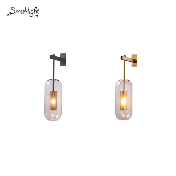 

wall lamp modern glass gold led light fixtures for home decor bedroom bathroom mirror lights nordic indoor luminaire e14