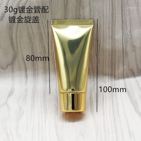 

storage bottles & jars 30ml gold soft tube with screw lid for eye cream/emulsion/cc cream cosmetic 30g plastic containers hose