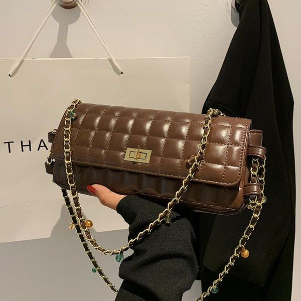 

shoulder bags niche design retro bag 2021 female ins wild messenger underarm square