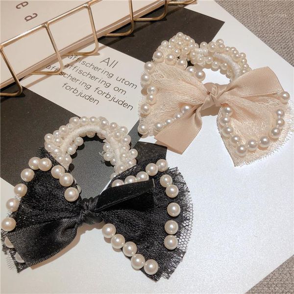 

hair accessories for women fashion bowknot pearl ties girl circle balls accessories1