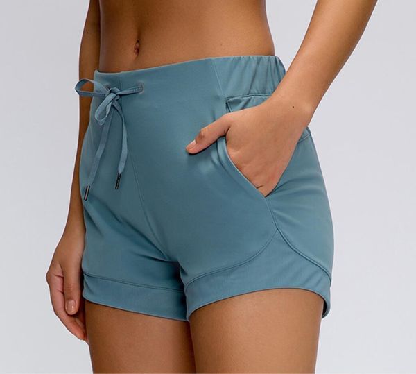 Donne Lu Lu Skin Senning Sports Hotty Hot Yoga Shots High Waist Elastic Casual Beggings Solid Colou Biker Biker Tennis Tennis Golf Beach Culping Capris