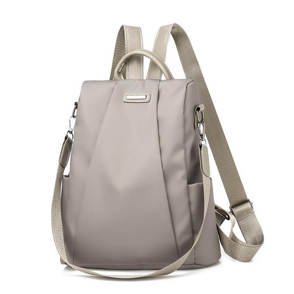 

backpack korean style nylon large capacity travel bag for junior high school students preppy campus solid color men's