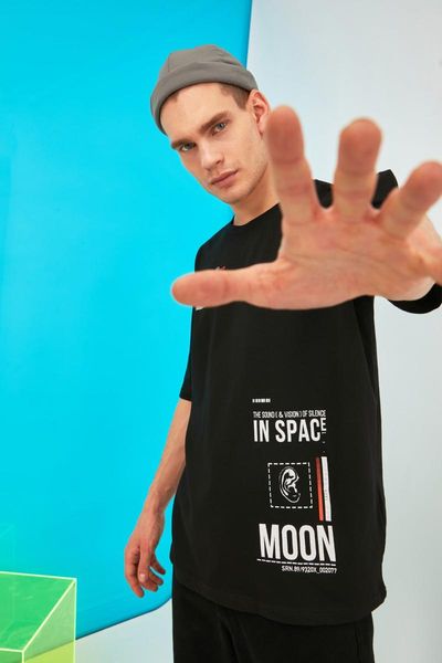 

men's t-shirts trendyol men oversize t-shirt tmnss21ts1552, White;black