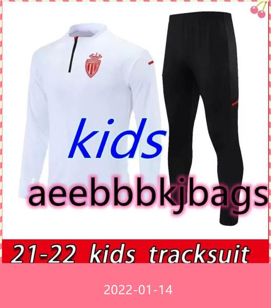 

21 22 monaco men soccer training suit as monacos chandal futbol football tracksuit 2021 2022 aguilar fabregas jovetic golovin sweater maillo, Black