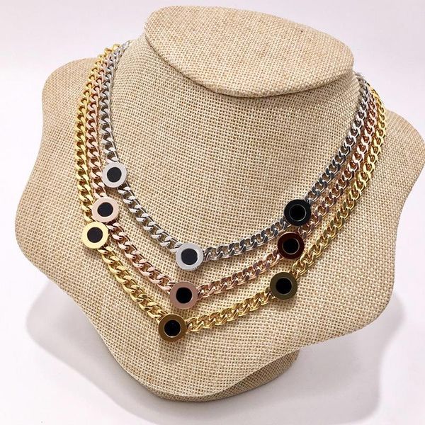 

fashion necklace titanium steel jewelry personality classic style simple b letter round shape to send lover birthday pendant necklaces, Silver