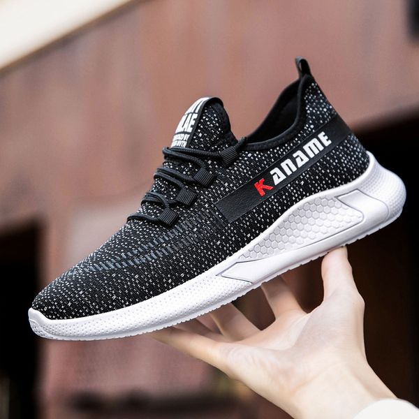 

men's casual sports shoes fashion trend new comfortable flying woven
